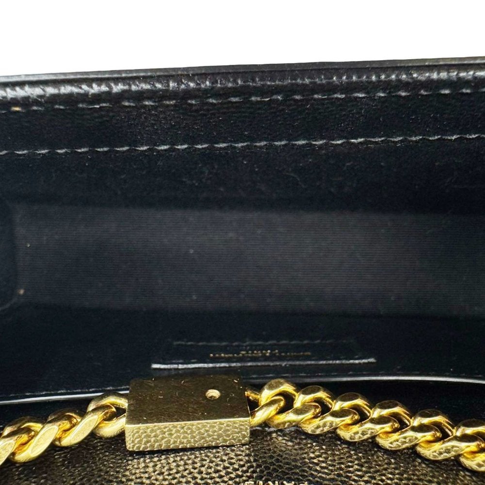 Yves Saint Laurent  Kate Grain De Poudre Leather Chain Crossbody Bag Black - Picture 13 of 16